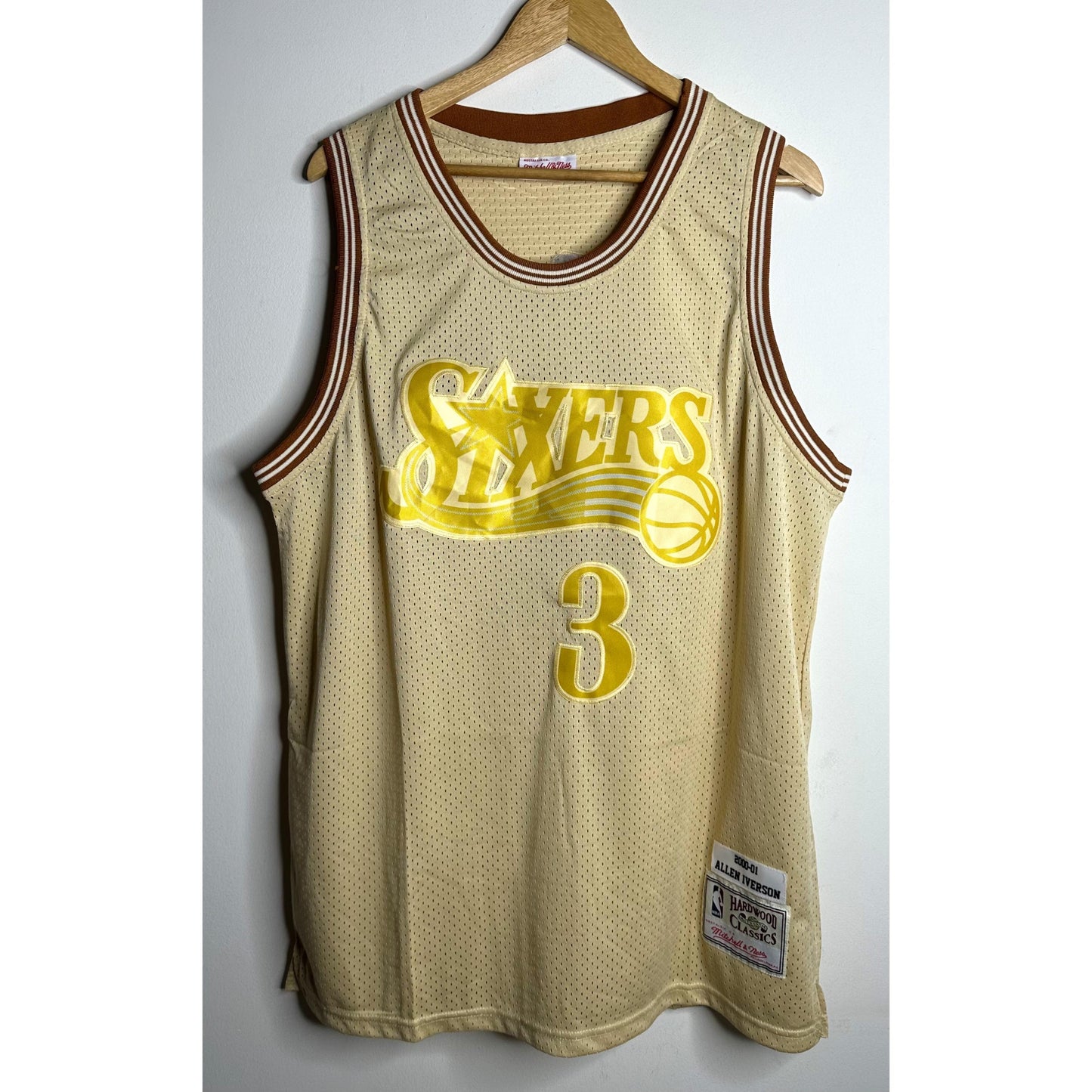 MITCHELL & NESS NBA HARDWOOD CLASSICS ALLEN IVERSON #3 PHILADELPHIA SIXERS 2000-01 JERSEY XXL