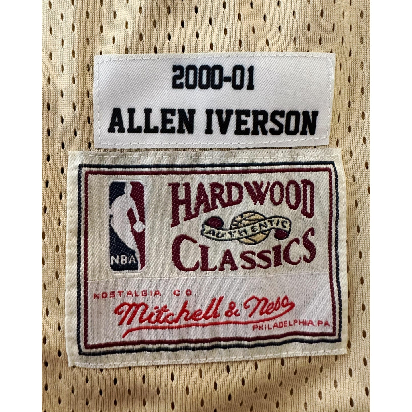MITCHELL & NESS NBA HARDWOOD CLASSICS ALLEN IVERSON #3 PHILADELPHIA SIXERS 2000-01 JERSEY XXL
