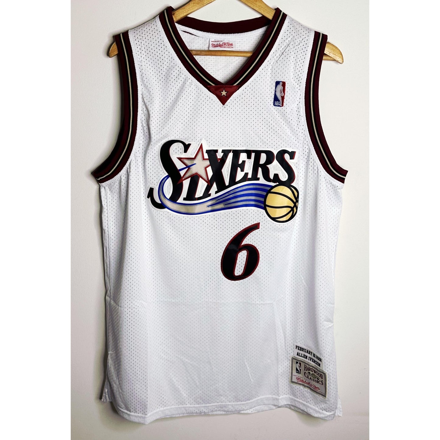MITCHELL & NESS NBA SIXERS NO 6 IVESON PREMIUM BASKETBALL JERSEY