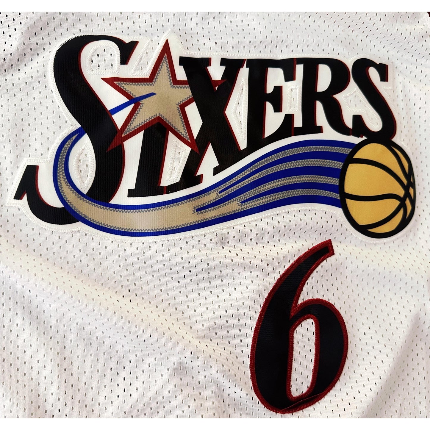 MITCHELL & NESS NBA SIXERS NO 6 IVESON PREMIUM BASKETBALL JERSEY
