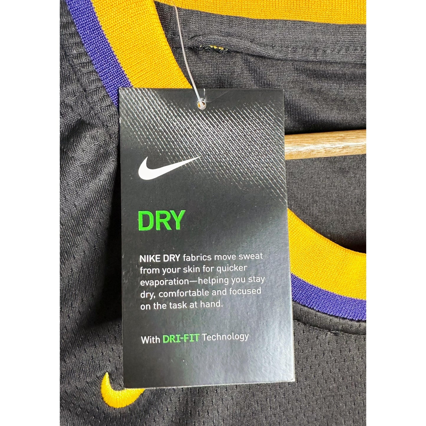 NIKE BIBIGO BLACK YELLOW LAKERS BRYANT NO 24 PREMIUM BASKETBALL JERSEY