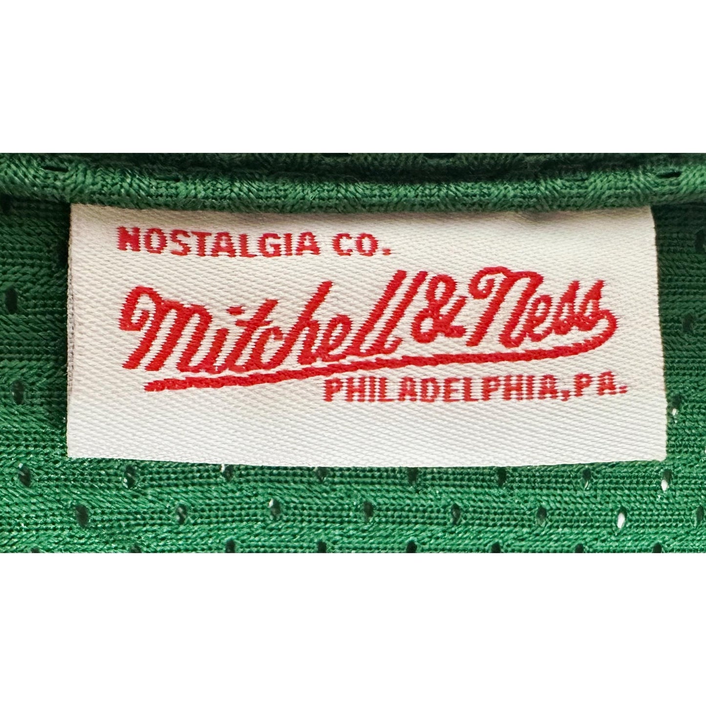 MITCHELL & NESS NBA LARRY BIRD GREEN WHITE CELTICS BIRD NO 33 PREMIUM BASKETBALL JERSEY