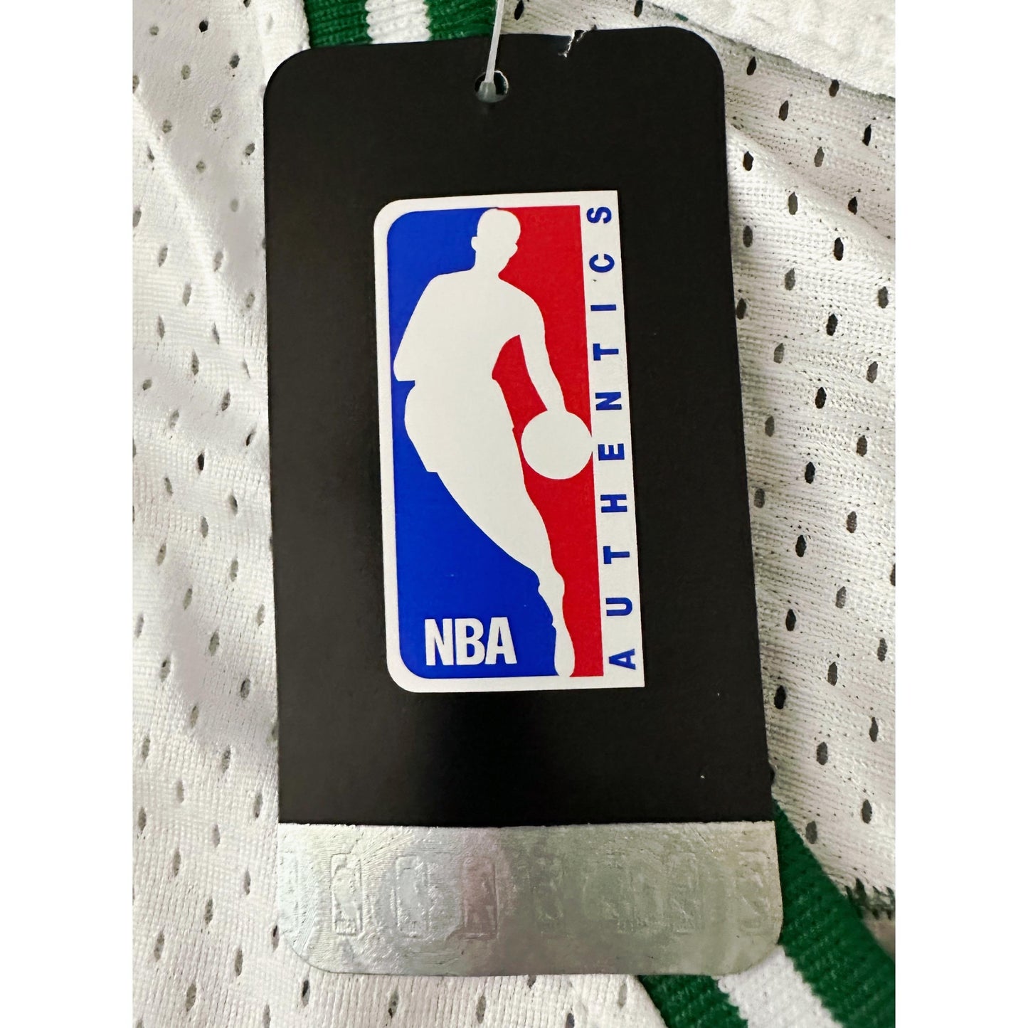 MITCHELL & NESS CELTICS BIRD NO 33 WHITE GREEN PREMIUM BASKETBALL JERSEY