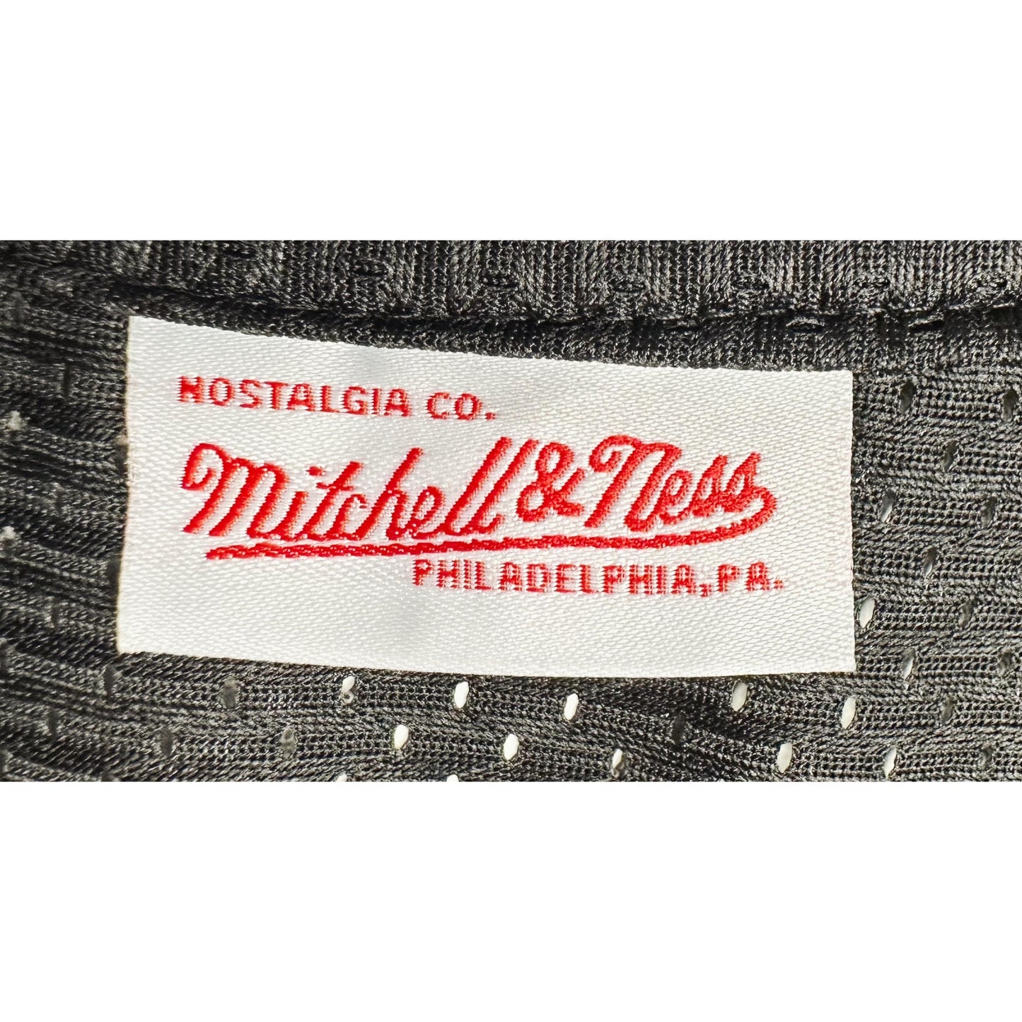 MITCHELL & NESS SIXERS NBA FINALS NO 3 BLACK RED PREMIUM BASKETBALL JERSEY