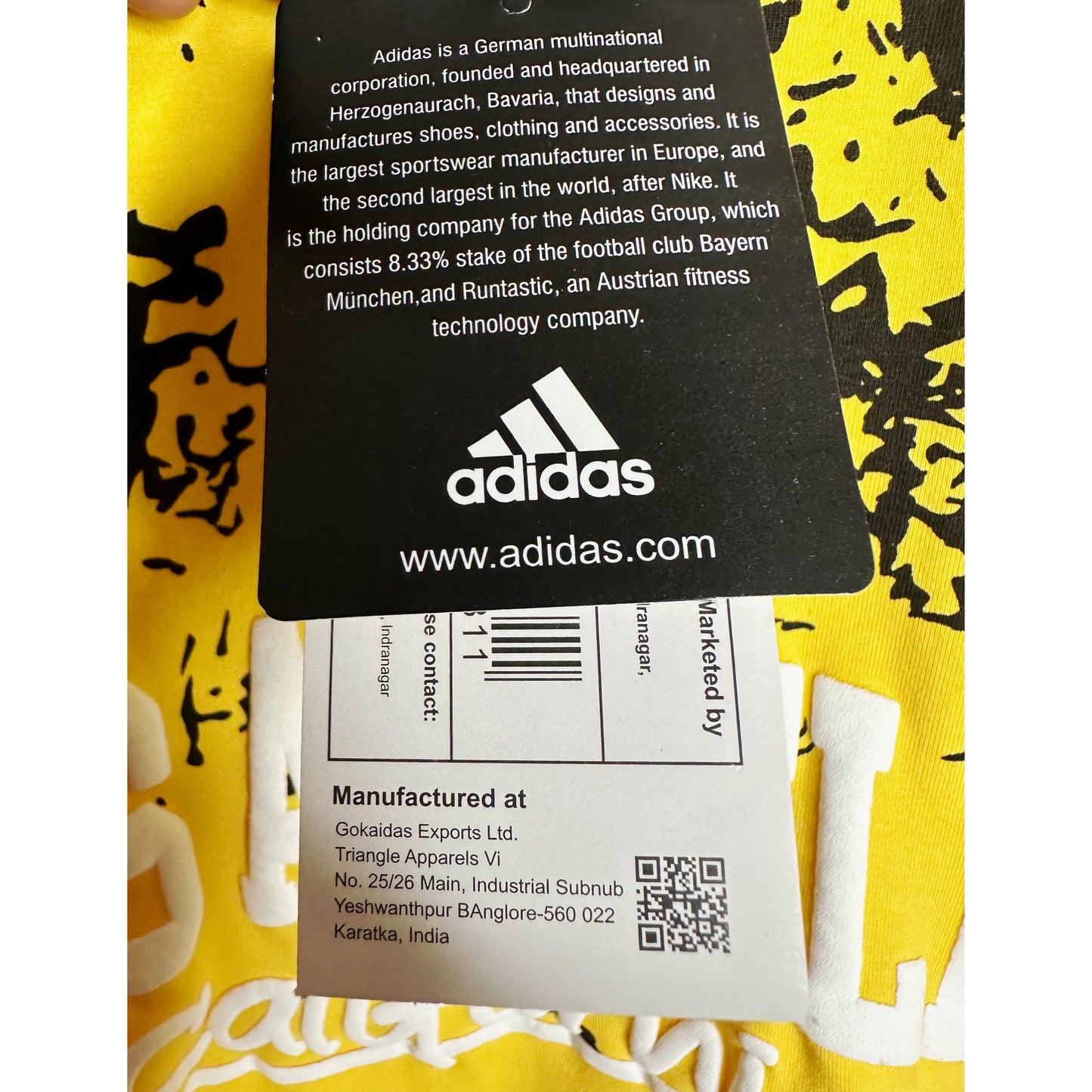 ADIDAS LOS ANGELES MEN’S PREMIUM COTTON T-SHIRT – YELLOW MULTICOLOR PRINT | OVERSIZED STREETWEAR STYLE | CASUAL & LUXURY FASHION TEE