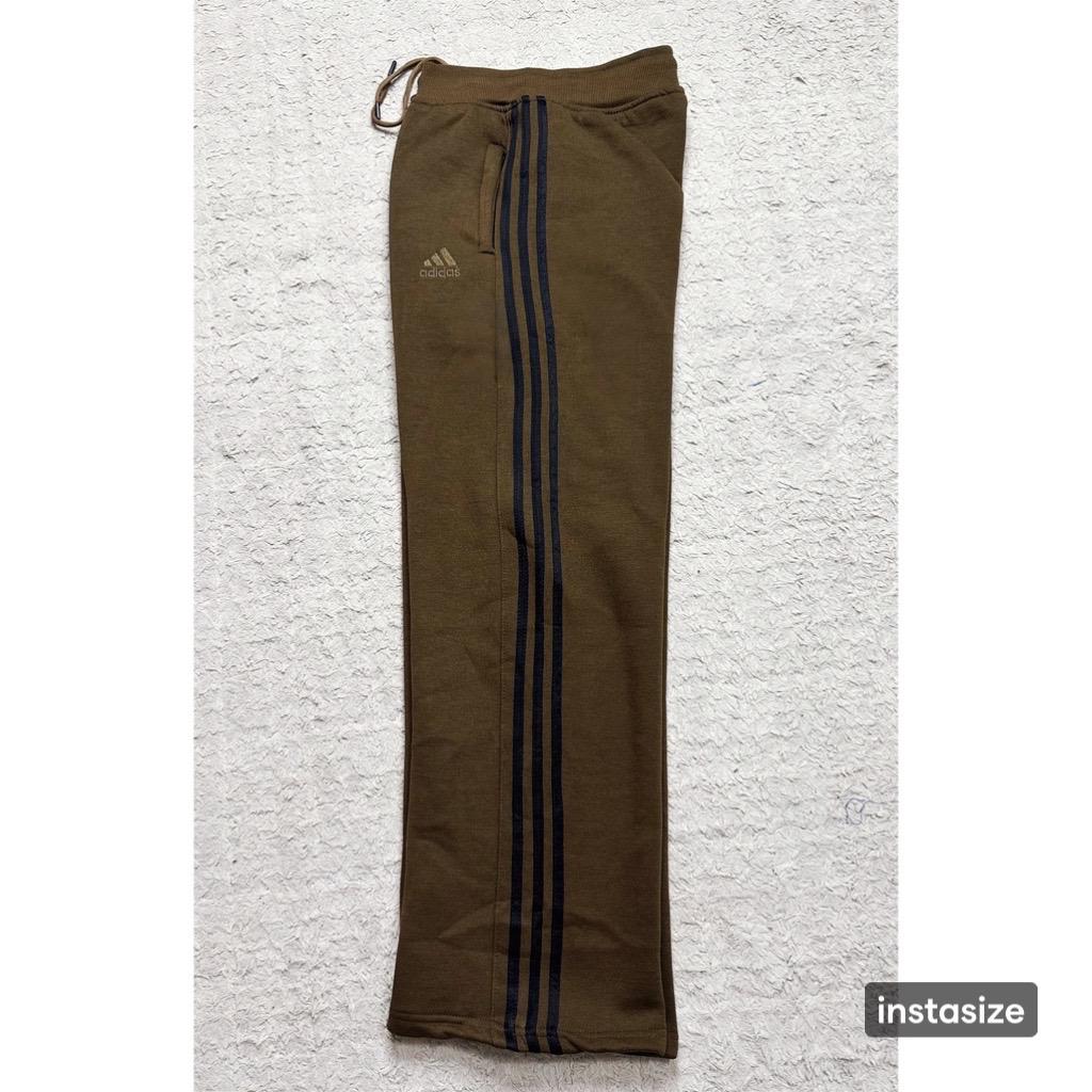 ADIDAS MEN’S PREMIUM COTTON(THREE THREADS FLES)TRACK PANTS – BROWN WITH BLACK STRIPES | ATHLEISURE JOGGERS | COMFORT FIT SPORTSWEAR
