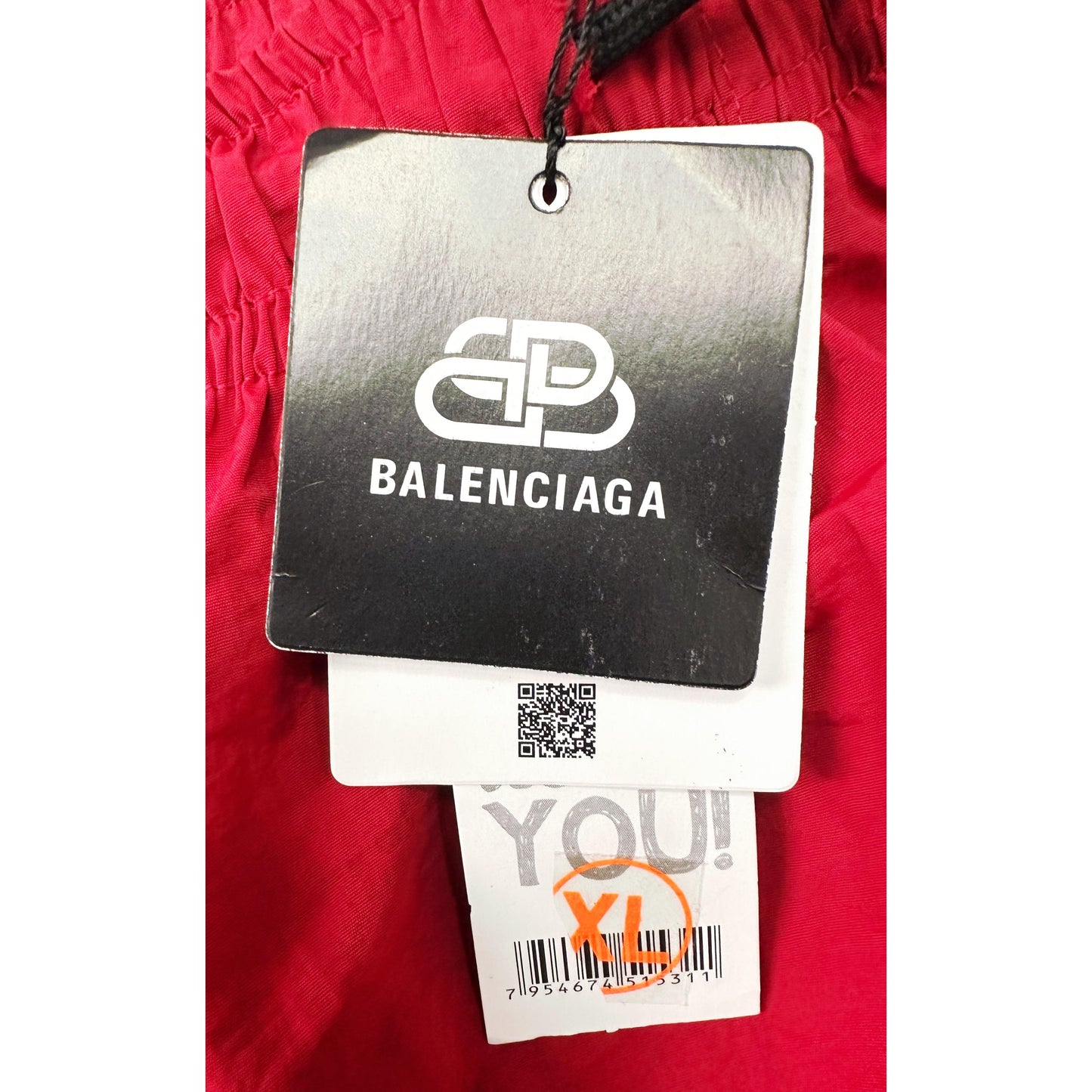 BALENCIAGA MEN'S TRACK PANTS | RED & BLACK SIDE STRIPE JOGGERS | LOGO PRINT| CASUAL SPORTSWEAR