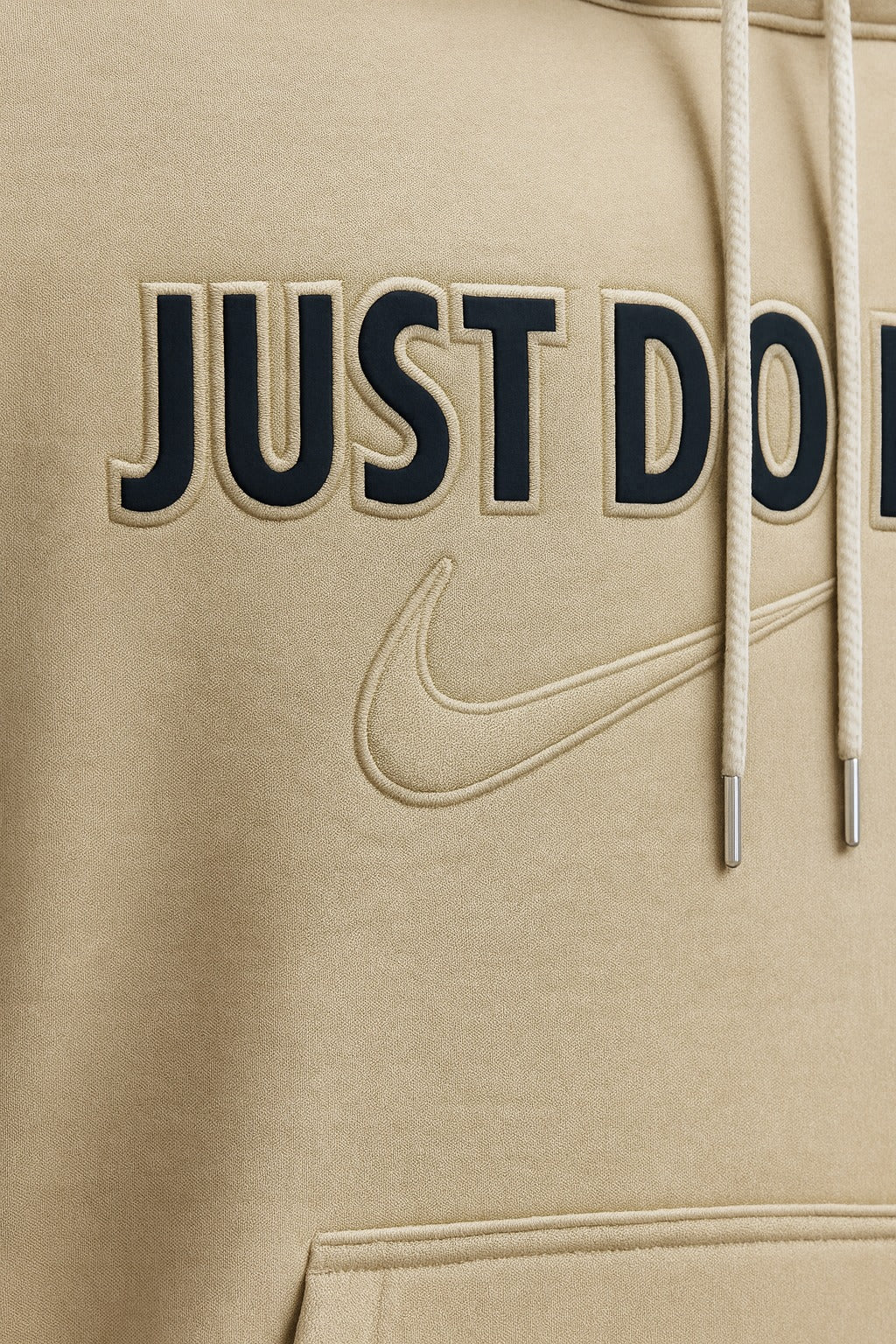 Nike Beige Luxury Hoodie – Just Do It Signature Edition