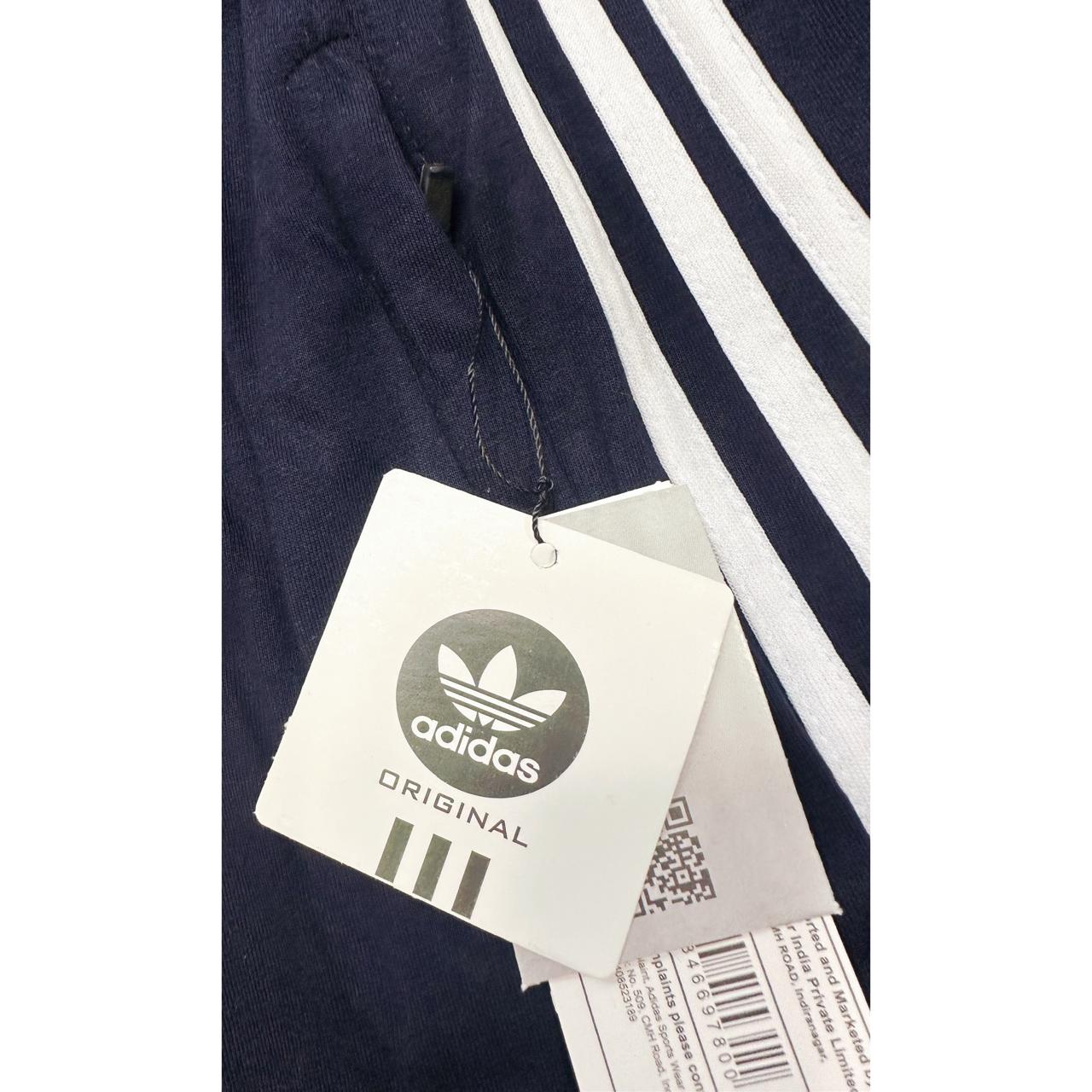Adidas Originals Cotton Slim-Fit Navy blue Track Pants – Iconic 3 Stripes Design