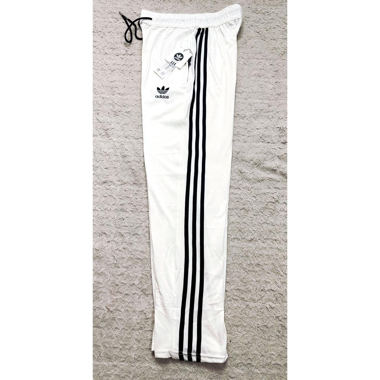 Classic Adidas 3-Stripes Cotton White Track Pants – Everyday Comfort