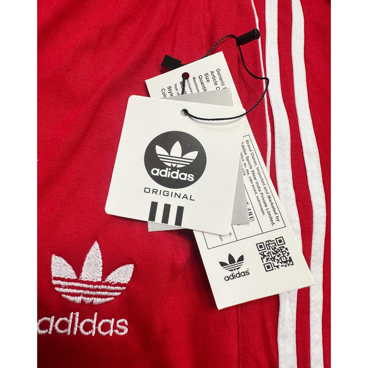 Adidas Originals Cotton Red Track Pants – 3 Stripes Classic | Trendy, Durable & Breathable Fit