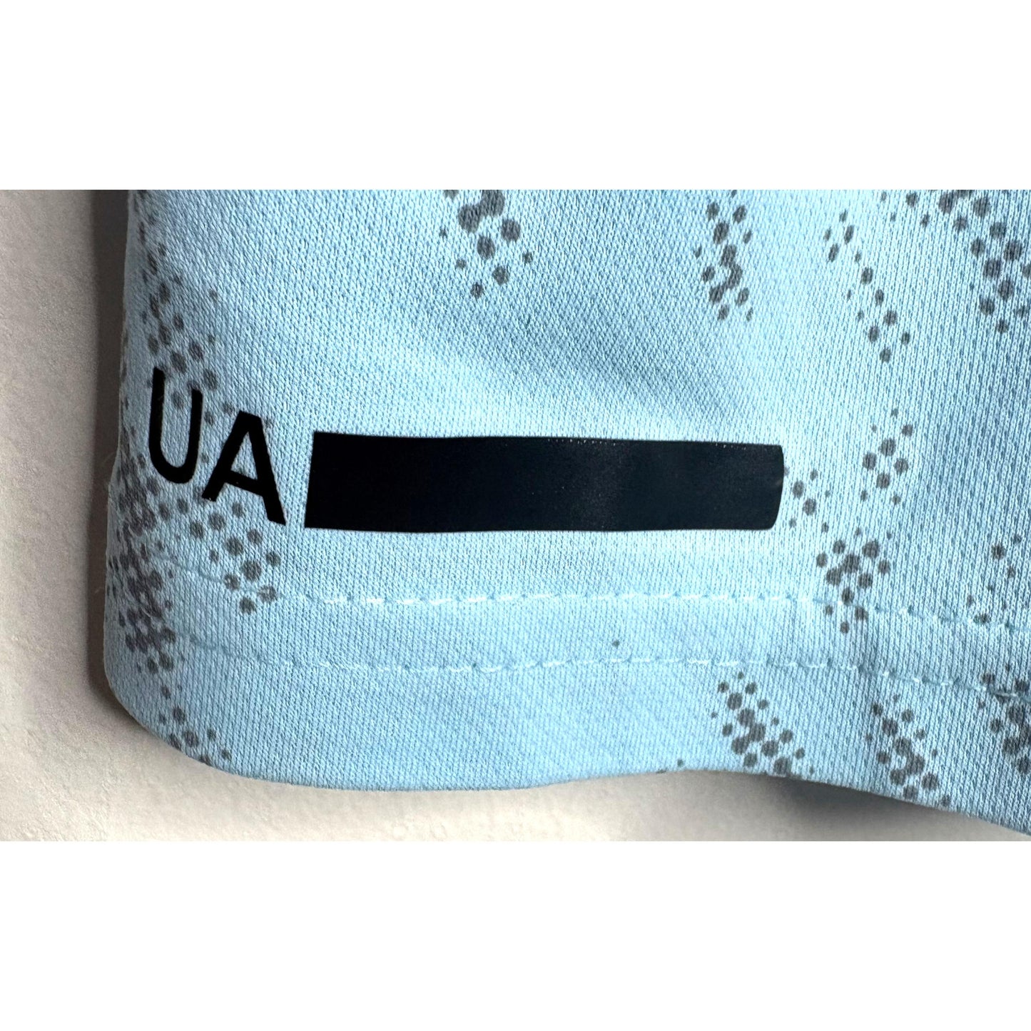 UNDER ARMOUR MEN'S ELITE PERFORMANCE TECH T-SHIRT | LIGHT BLUE/GRAY GRAPHIC PRINT | SHORT SLEEVE, MOISTURE-WICKING, QUICK-DRY | TRAINING & RUNNING