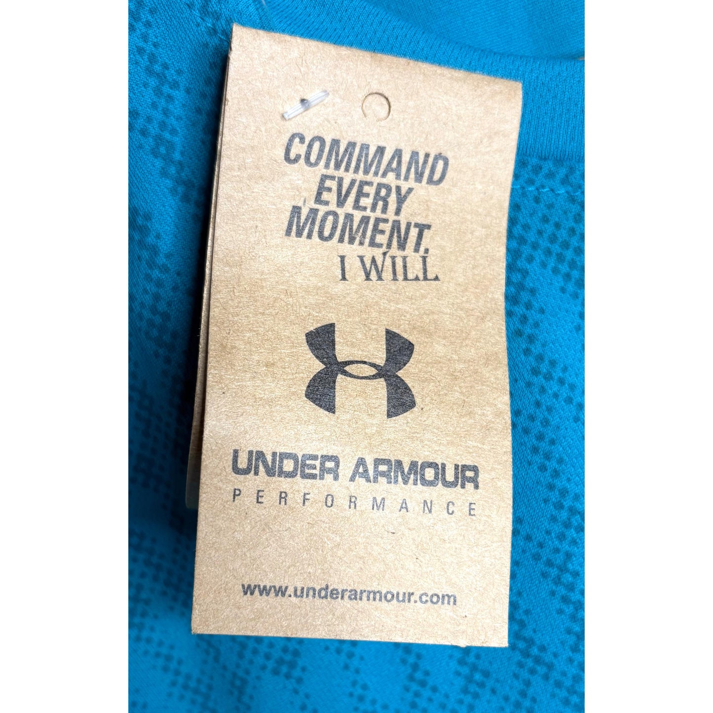 UNDER ARMOUR MEN'S ELITE PERFORMANCE TECH T-SHIRT | TEAL BLUE GRAPHIC PRINT | SHORT SLEEVE, MOISTURE-WICKING, QUICK-DRY | TRAINING & RUNNING