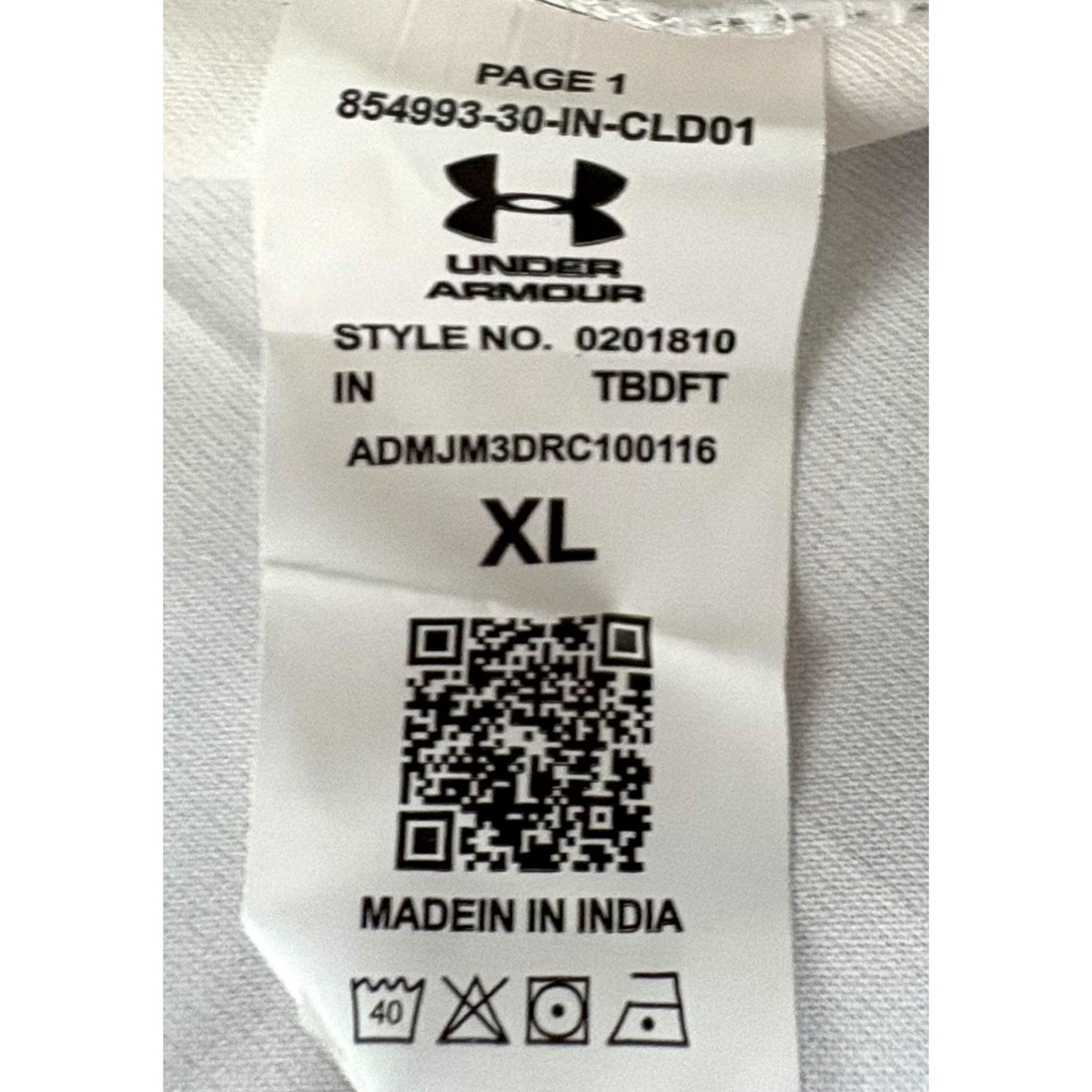 UNDER ARMOUR MEN'S ELITE PERFORMANCE TECH T-SHIRT | WHITE GRAPHIC PRINT | SHORT SLEEVE, MOISTURE-WICKING, QUICK-DRY | TRAINING & RUNNING