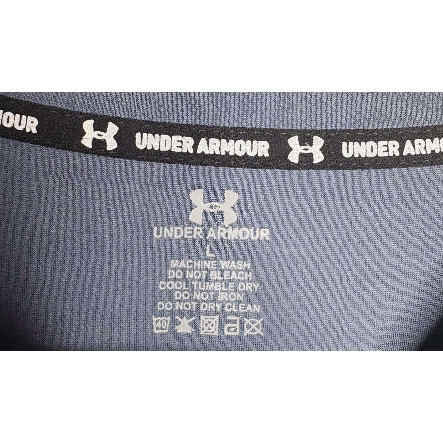 UNDER ARMOUR MEN'S ELITE PERFORMANCE TECH T-SHIRT | MEDIUM DARK BLUE GRAPHIC PRINT | SHORT SLEEVE, MOISTURE-WICKING, QUICK-DRY | TRAINING & RUNNING