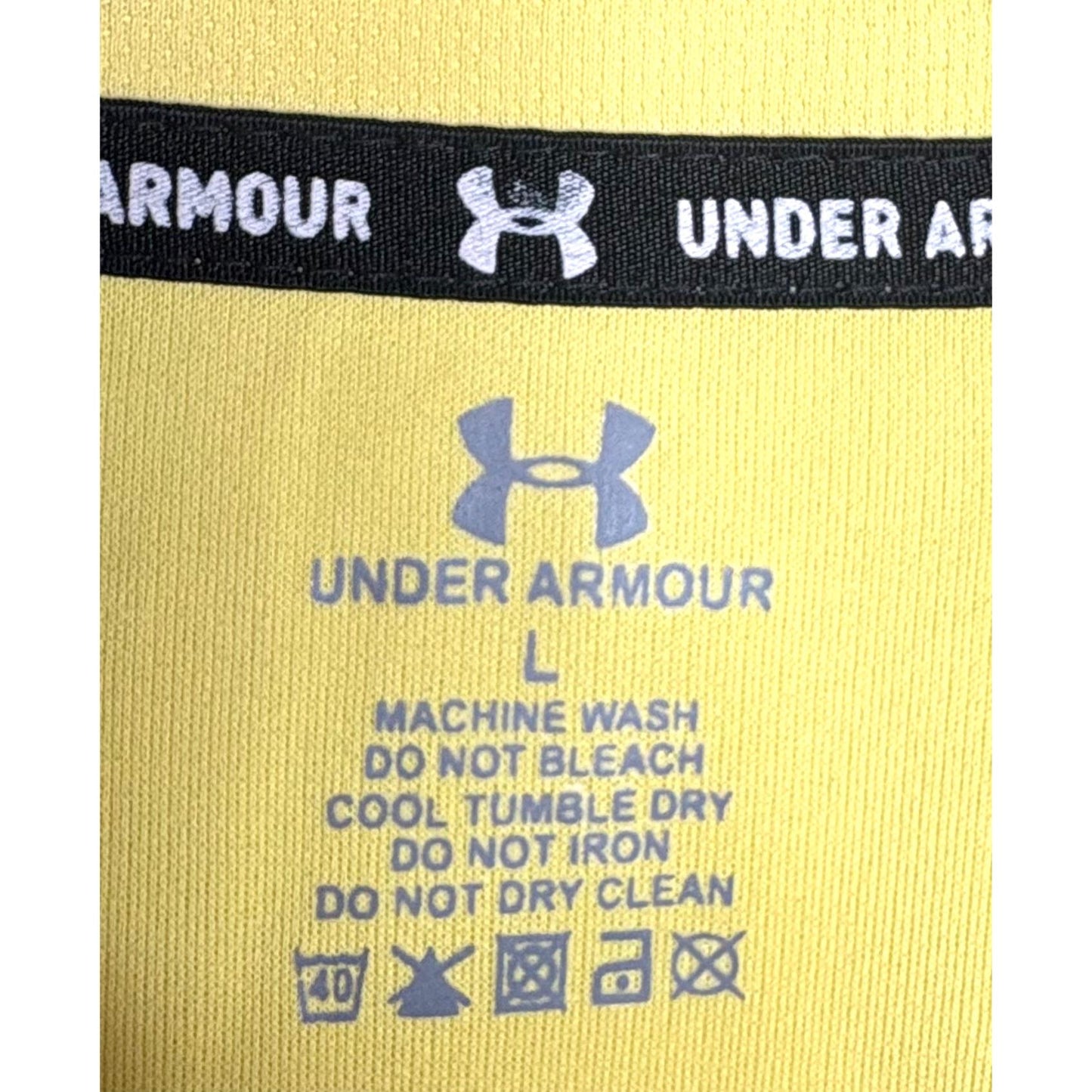 UNDER ARMOUR MEN'S ELITE PERFORMANCE TECH T-SHIRT | YELLOW GRAPHIC PRINT | SHORT SLEEVE, MOISTURE-WICKING, QUICK-DRY | TRAINING & RUNNING