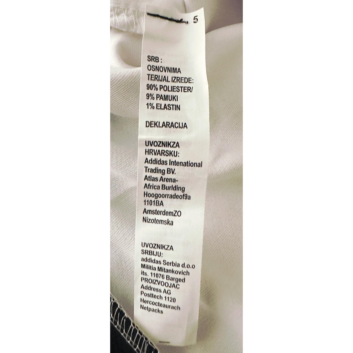 Adidas Signature White Elite Performance Tee with Dual Black Shoulder Stripes | Premium Activewear Edition
