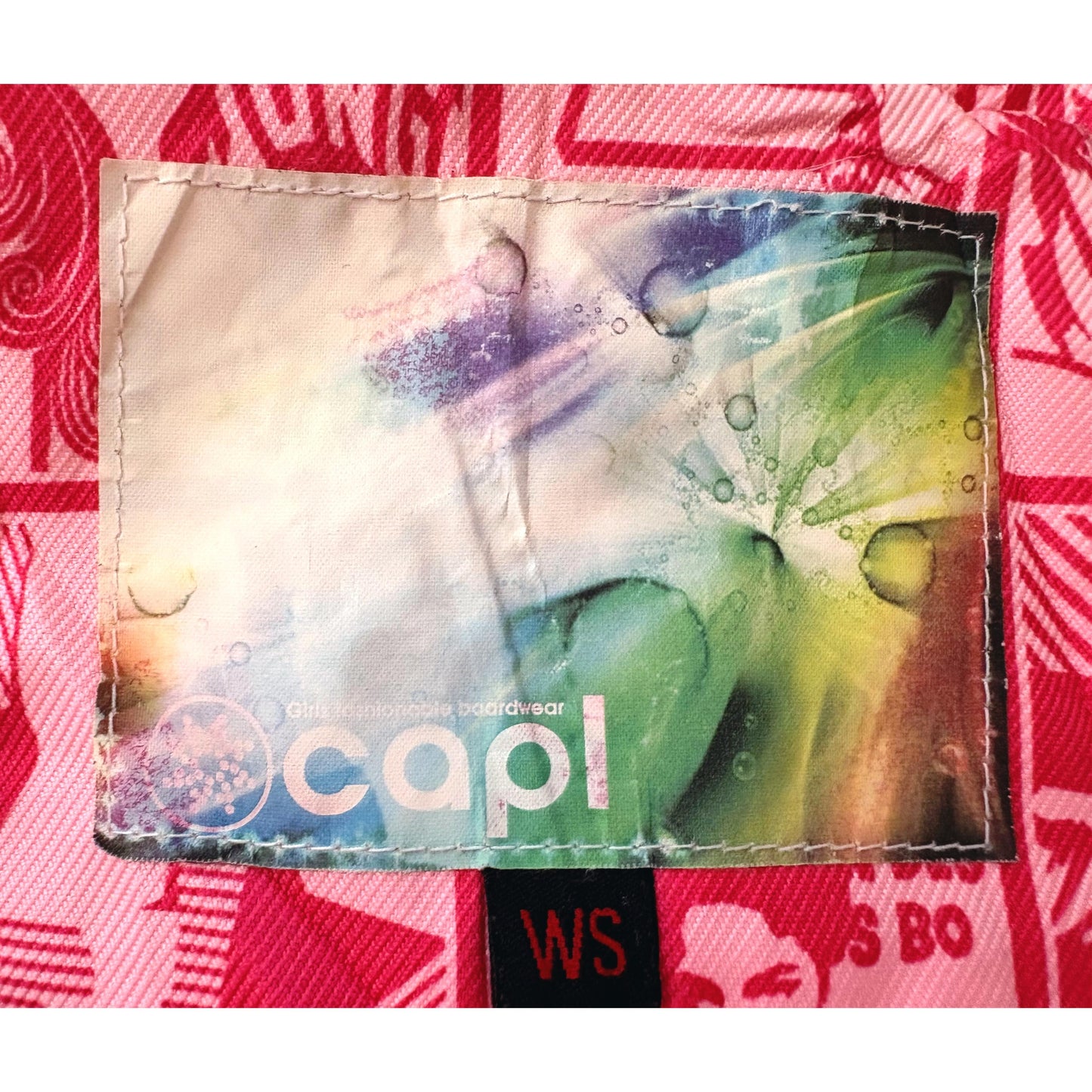 CAPL PREMIUM SKI JACKET | PINK PRINTED WINTER SNOW JACKET WITH HOOD