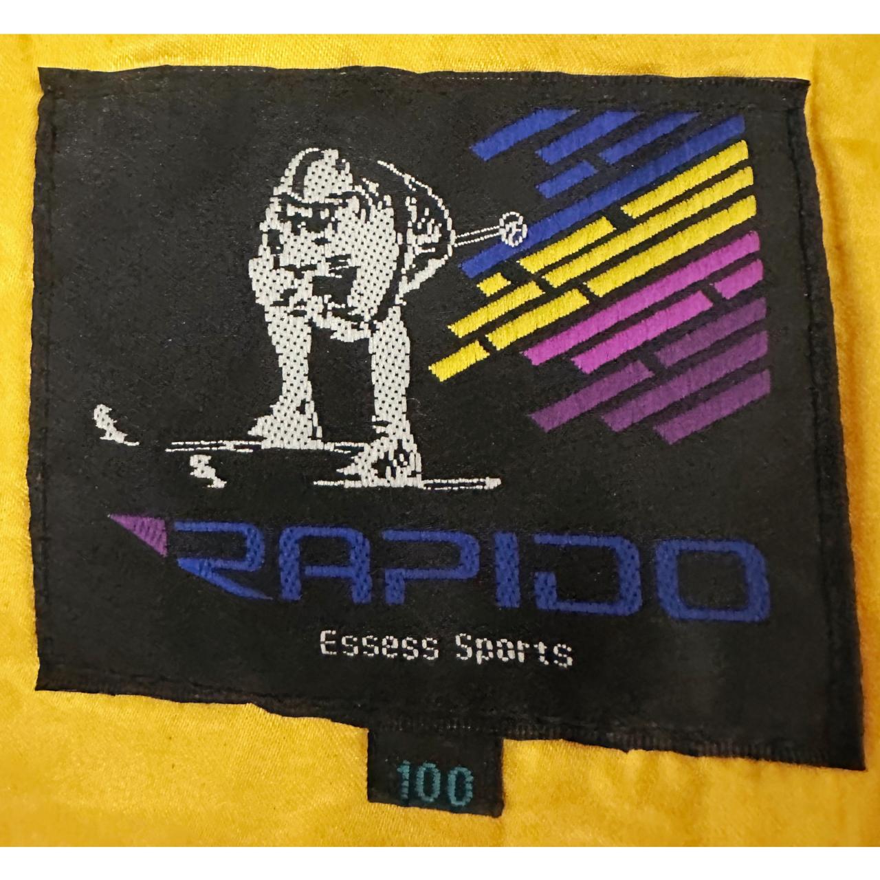 Rapido Essess Sports Geometric Neon & Gold Metallic Ski Jacket