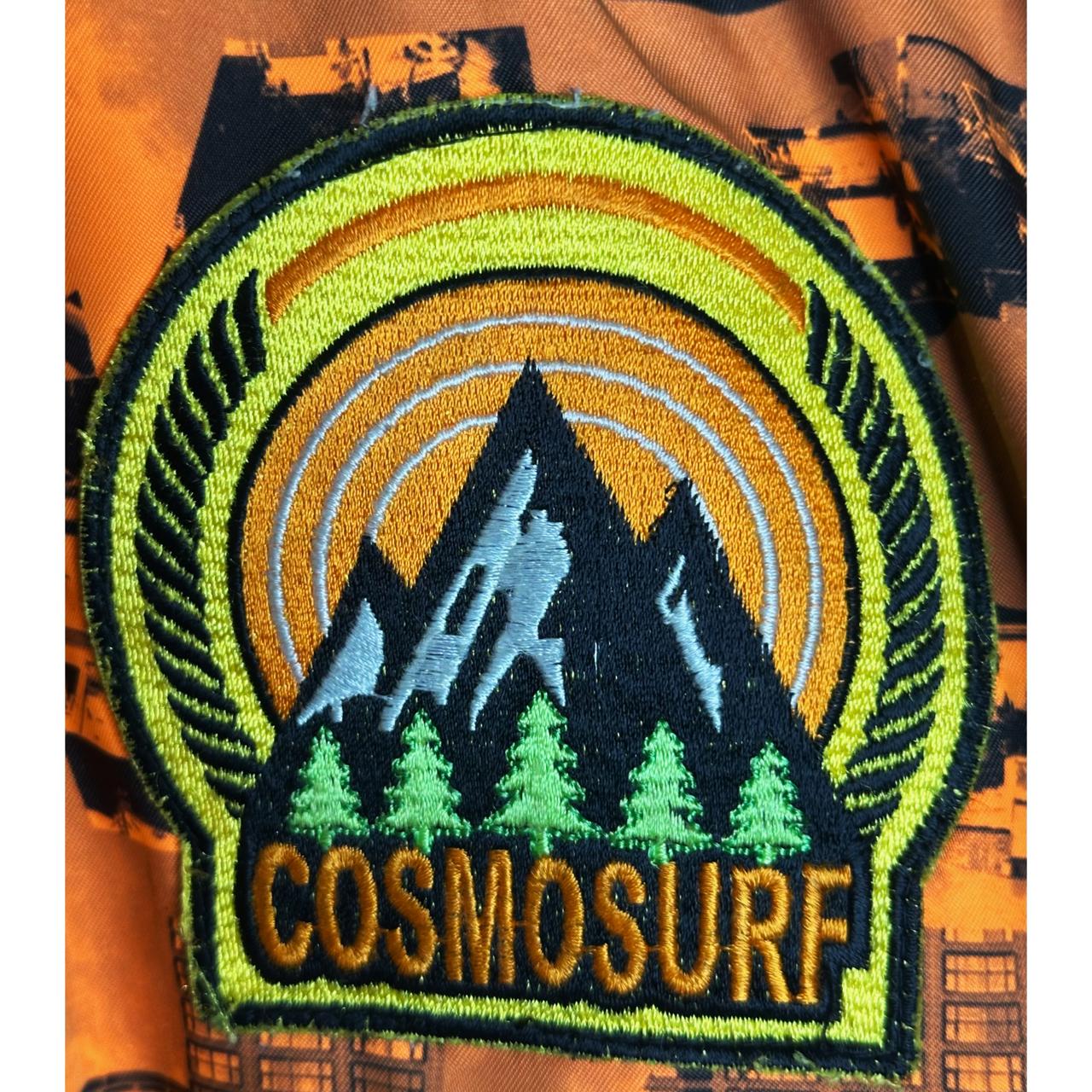 Cosmosurf Men's Orange City Print Ski & Snowboard Jacket with Detachable Sleeves