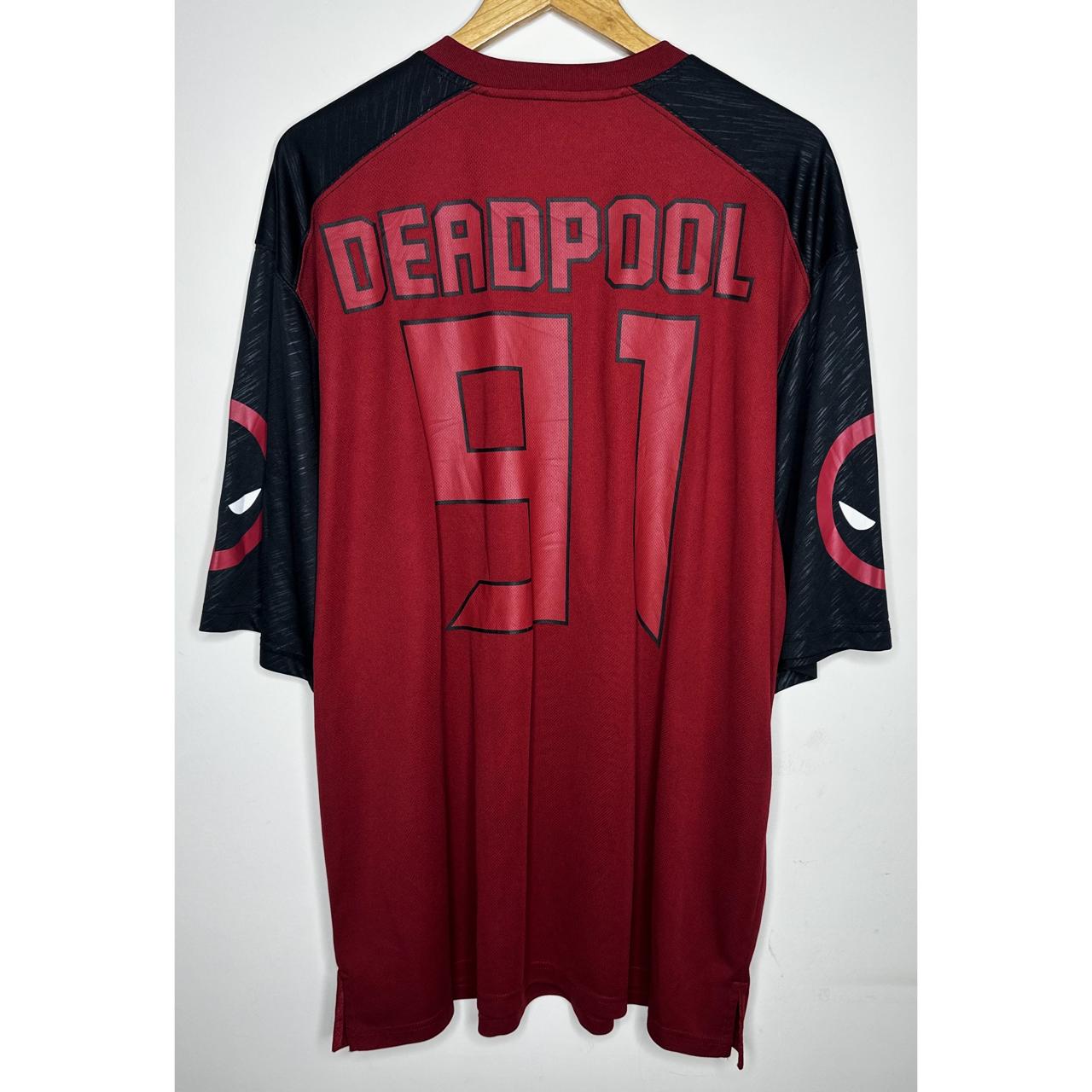 DEADPOOL MARVEL NO 91 SIZE-2XL NFL JERSEYS .