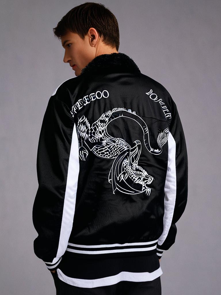 FREEDOM PEOPLE - FREEPLE BLACK SIZE XL BOMBER JACKET .