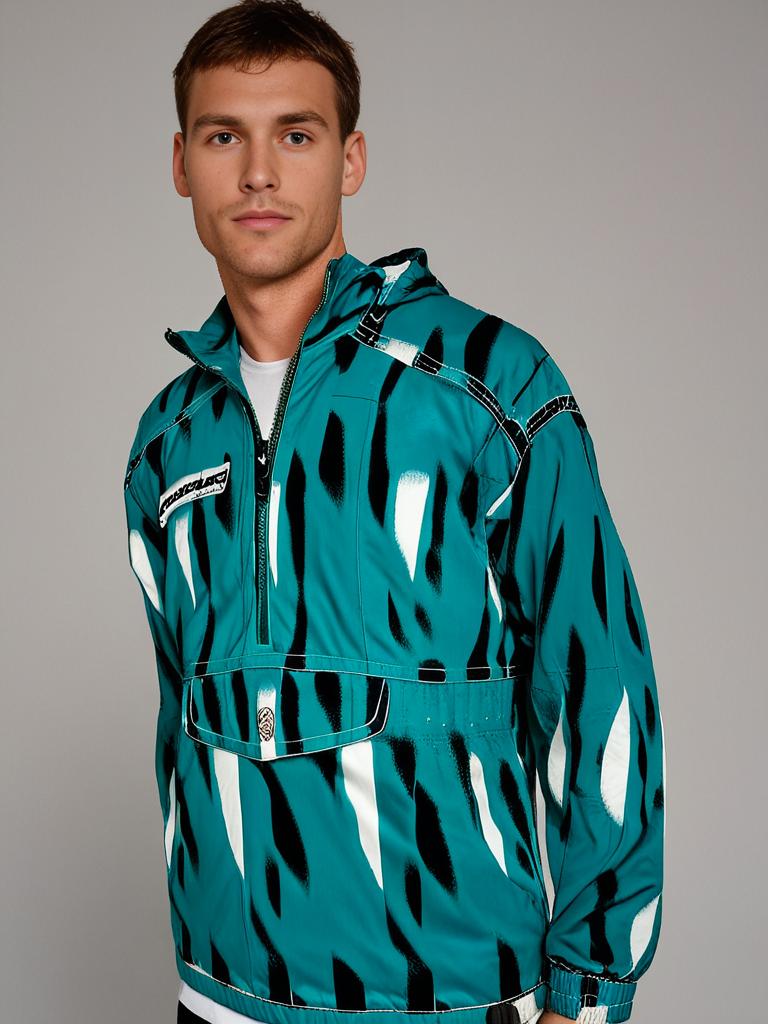 Rossignol Course Ski Pullover Jacket — Abstract Print, Alpine Heritage, Premium Build