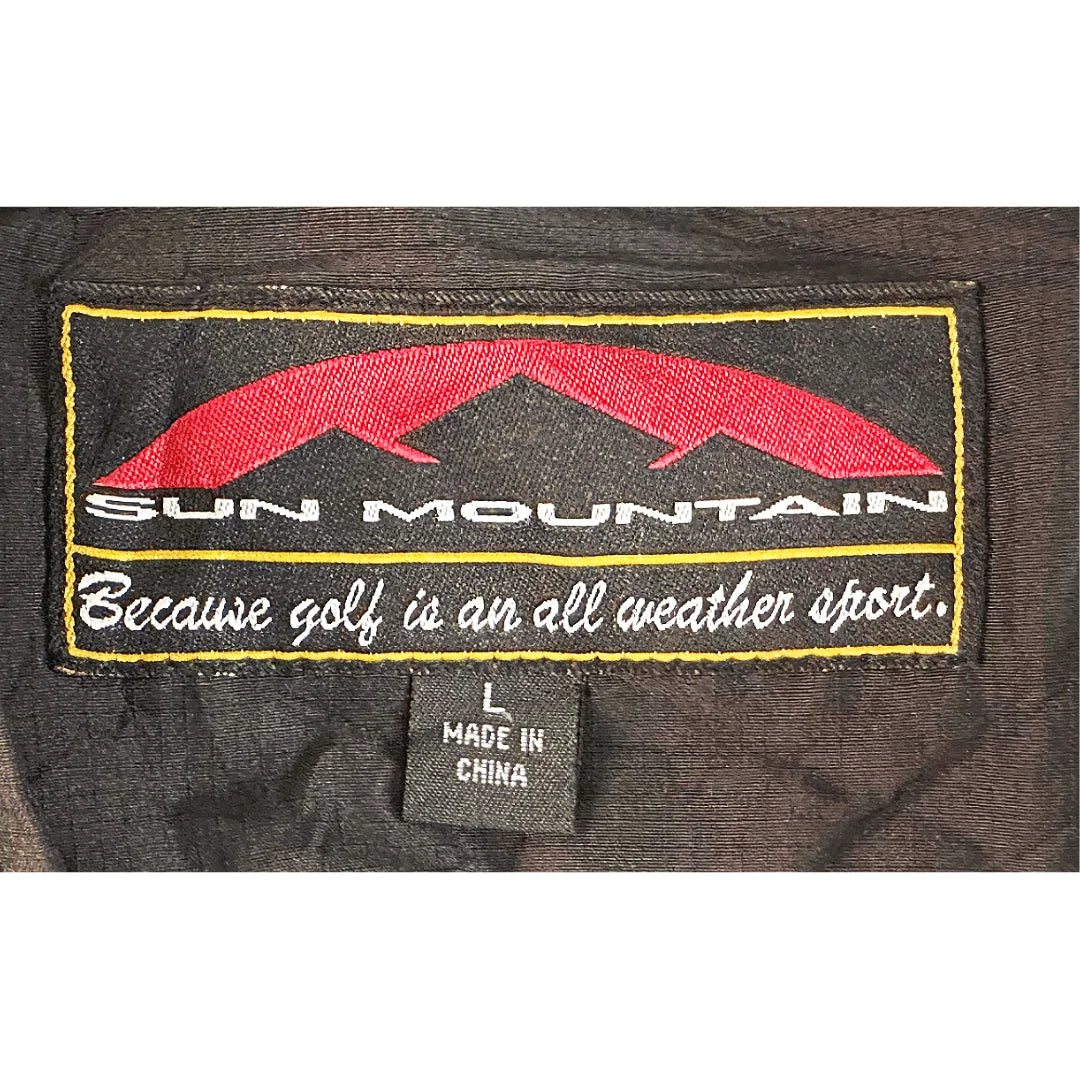 SUN MOUNTAIN BLACK SIZE XL WINDBREAKER SIZE: XL JACKET -
