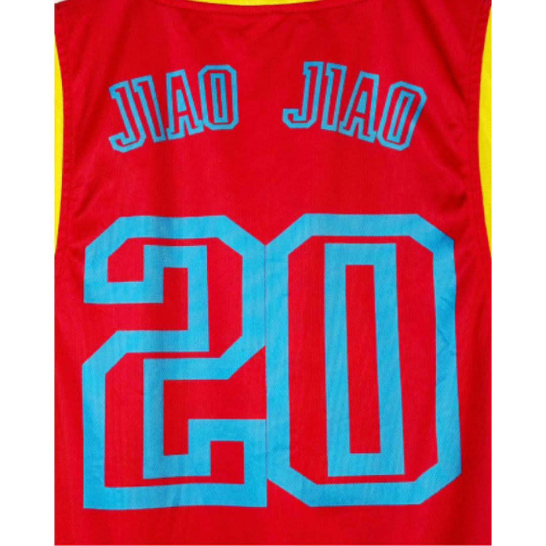 CAPSULE CORP RED SIZE L BASKETBALL JERSEY