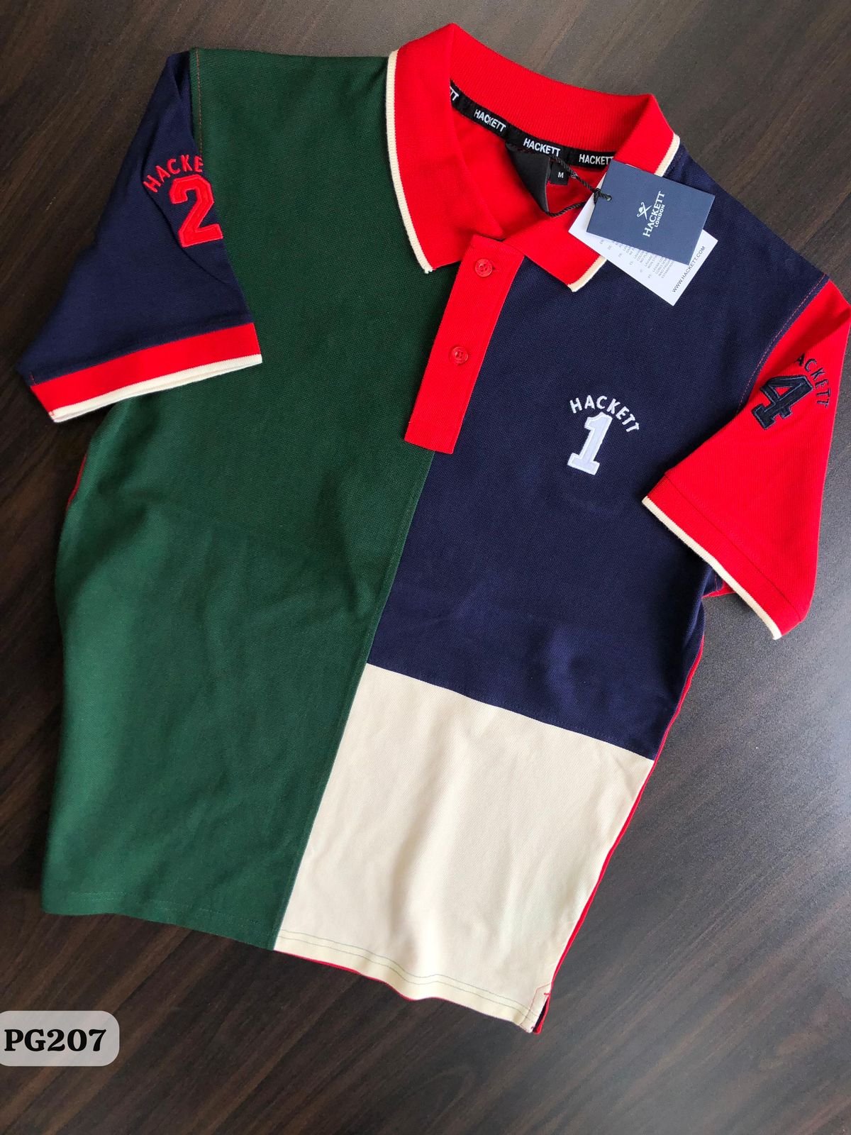 Luxury Hackett Polo Shirt – Bold Colorblock Edition