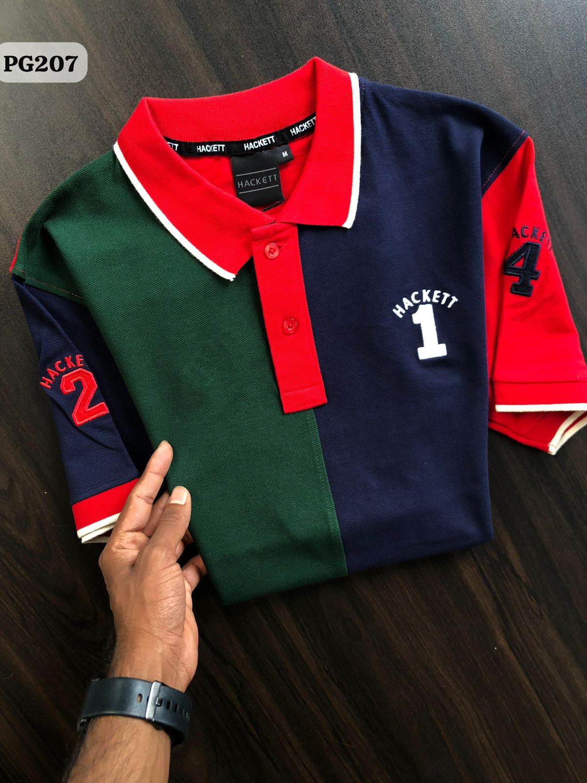 Luxury Hackett Polo Shirt – Bold Colorblock Edition