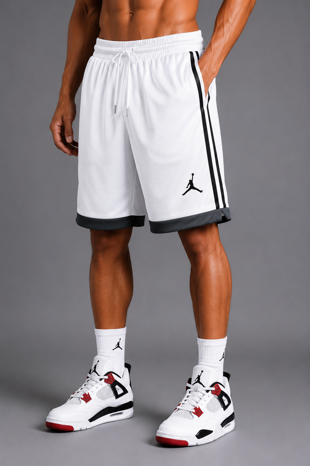 Jordan Shadow Ice Mesh Basketball Short - Black/Grey or Grey/Black