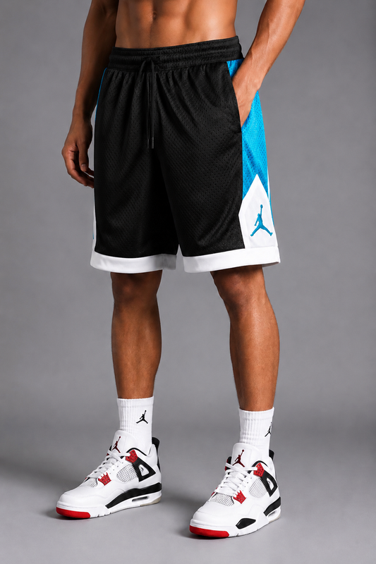 Jordan Jumpman Athletic Mesh Shorts – Blue-Black Colorblock