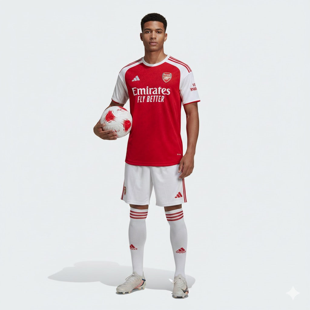 ADIDAS ARSENAL 25/26 FOOTBALL JERSEY KIT | RED & WHITE