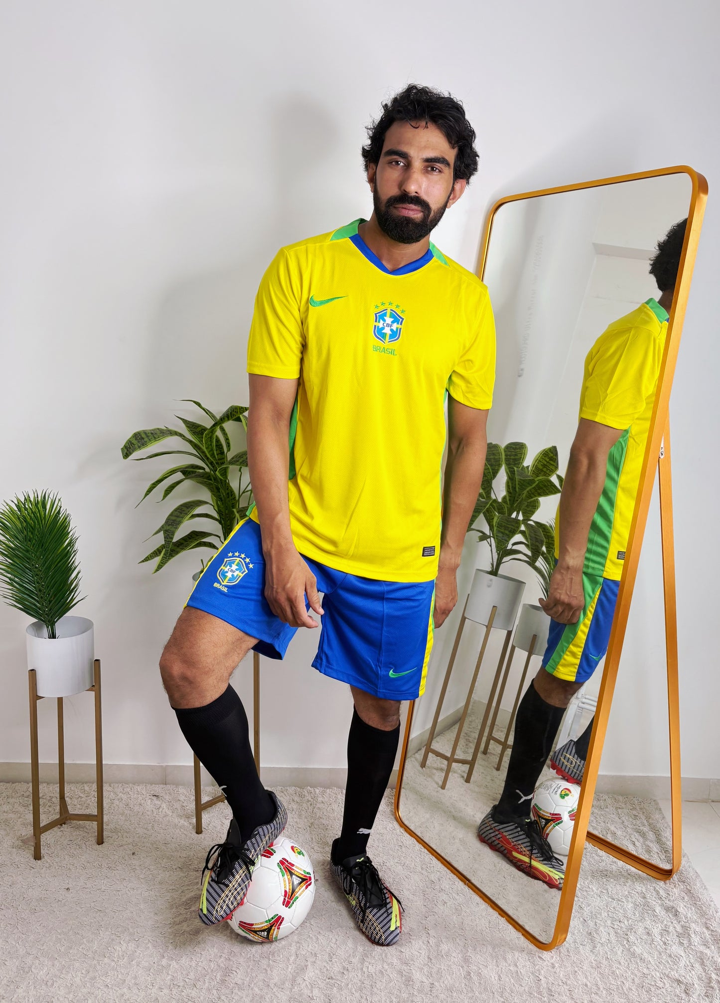 NIKE BRAZIL 25/26 FOOTBALL JERSEY KIT | YELLOW & BLUE