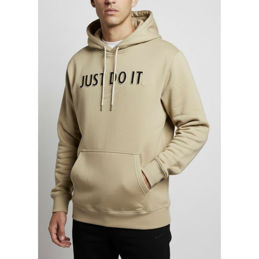 Nike Beige Luxury Hoodie – Just Do It Signature Edition
