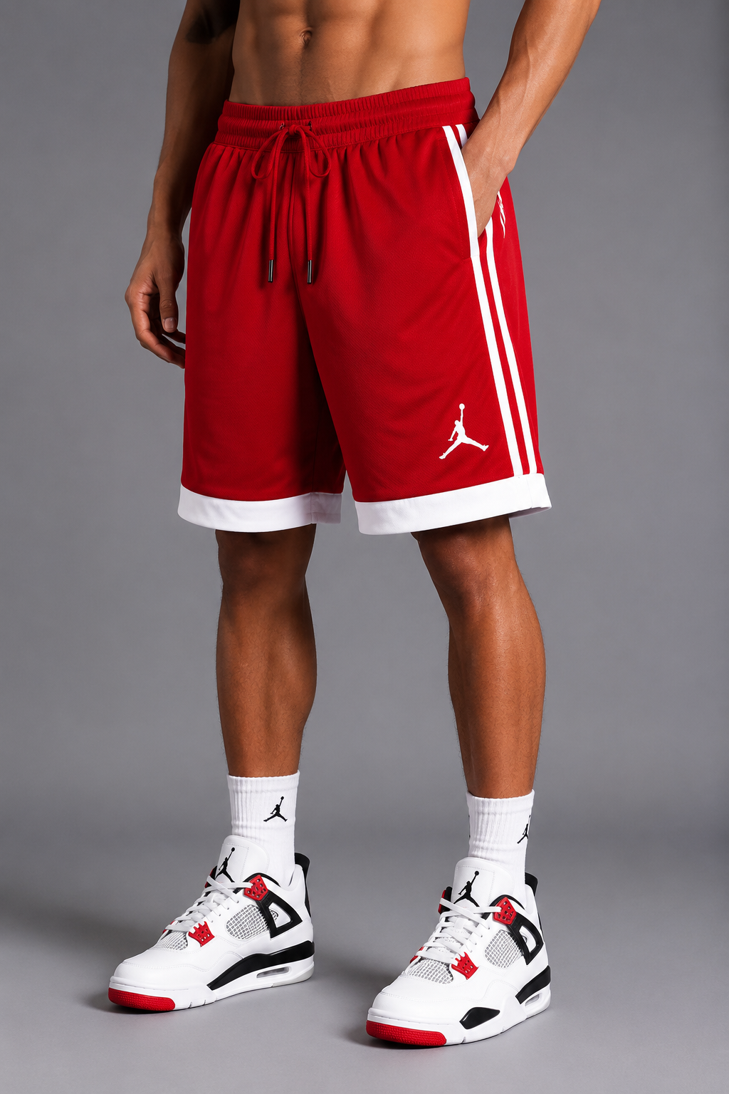 Jordan Legacy Mesh Shorts – Red/Black Edition