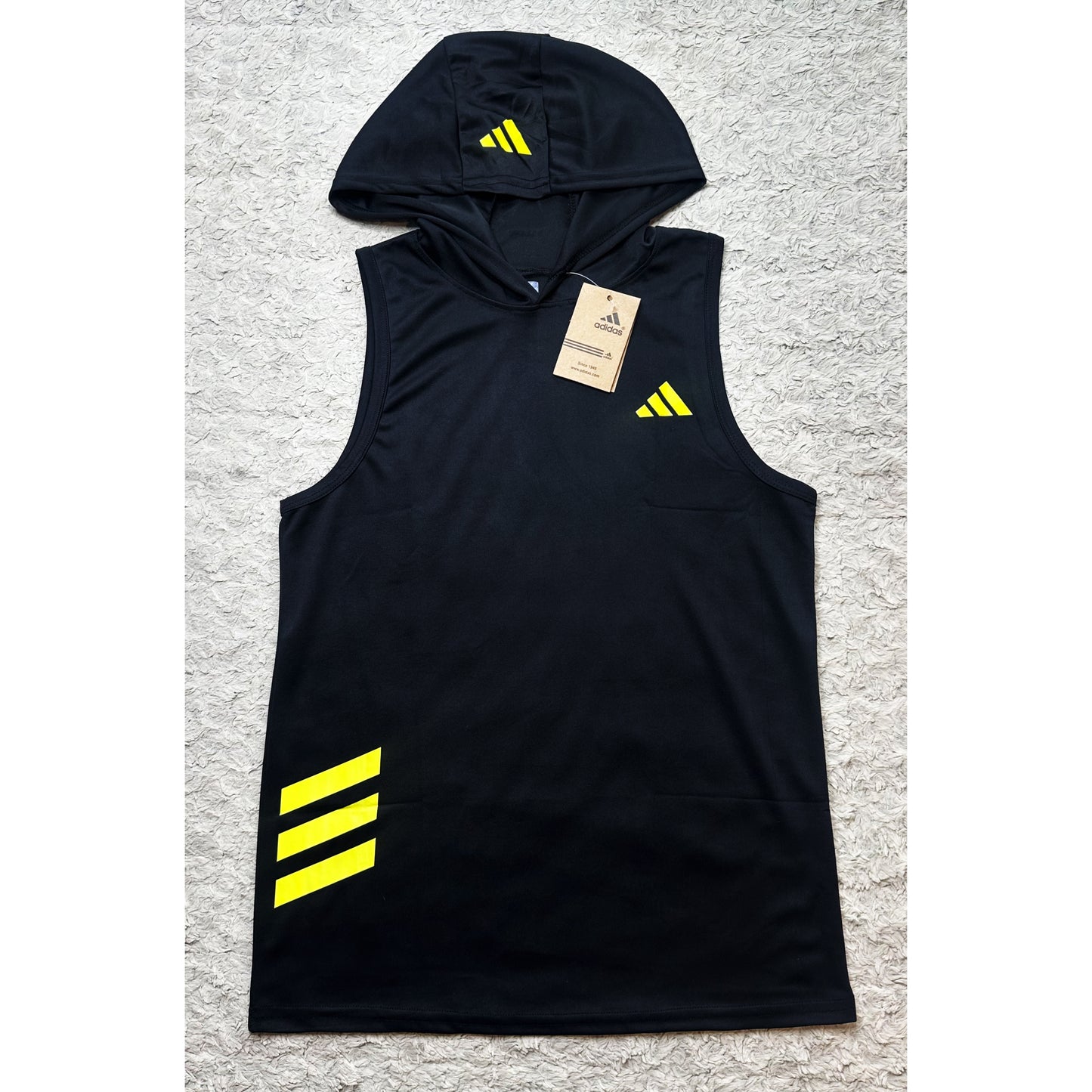 Adidas Men's Tech-Fit Sleeveless Hoodie | Moisture-Wicking Fabric