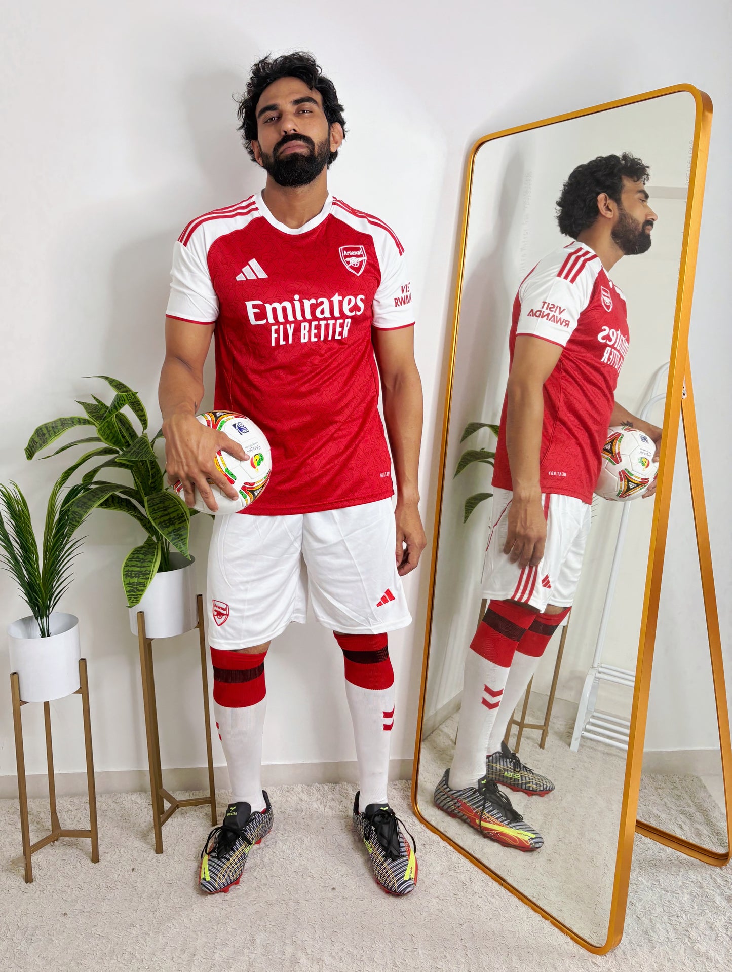 ADIDAS ARSENAL 25/26 FOOTBALL JERSEY KIT | RED & WHITE