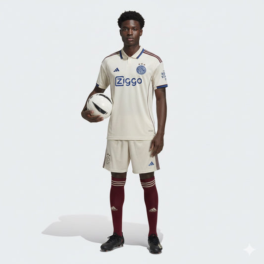 ADIDAS AJAX LIMITED EDITION  25/26 – FOOTBALL JERSEY KIT | CREAM