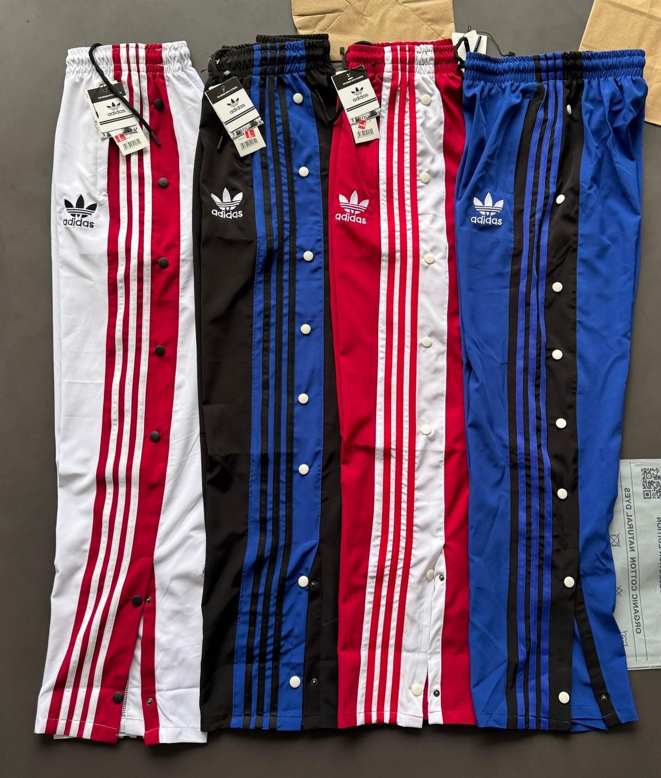 Adidas Originals 3-Stripe Snap Button Track Pants