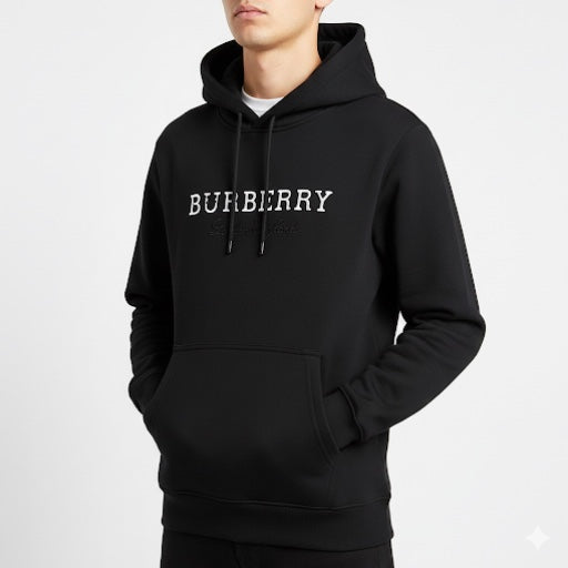 Burberry Signature Black Hoodie – Timeless London Heritage