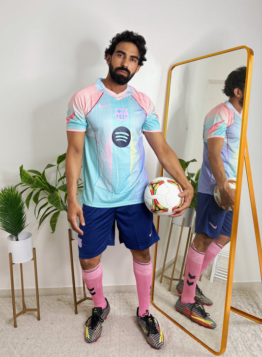 NIKE FCB BARCELONA  25/26 MULTICOLOR FOOTBALL JERSEY & SHORTS KIT –