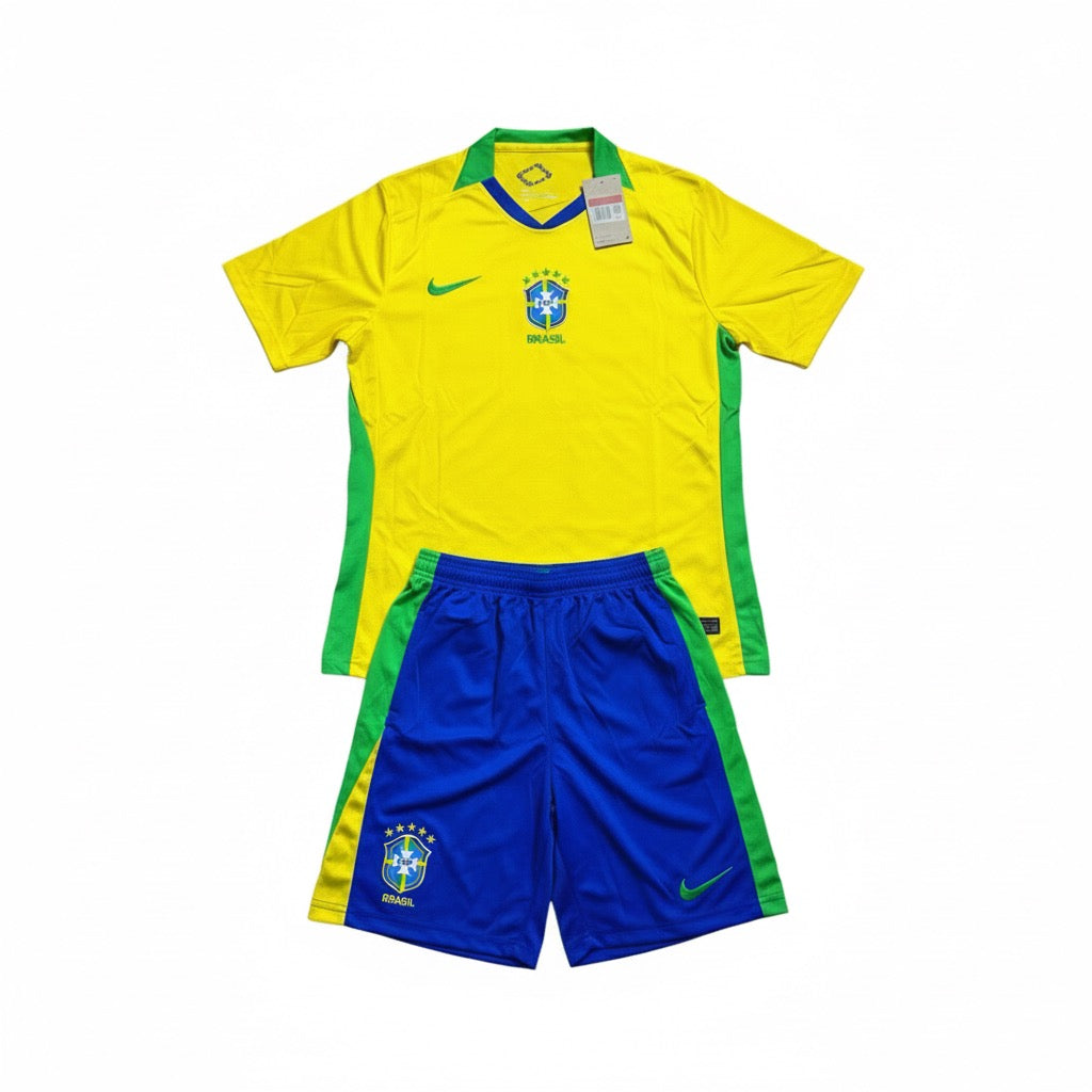 NIKE BRAZIL 25/26 FOOTBALL JERSEY KIT | YELLOW & BLUE