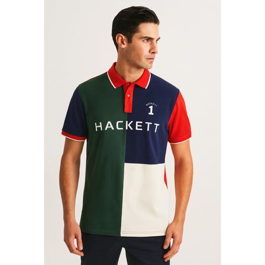 Luxury Hackett Polo Shirt – Bold Colorblock Edition