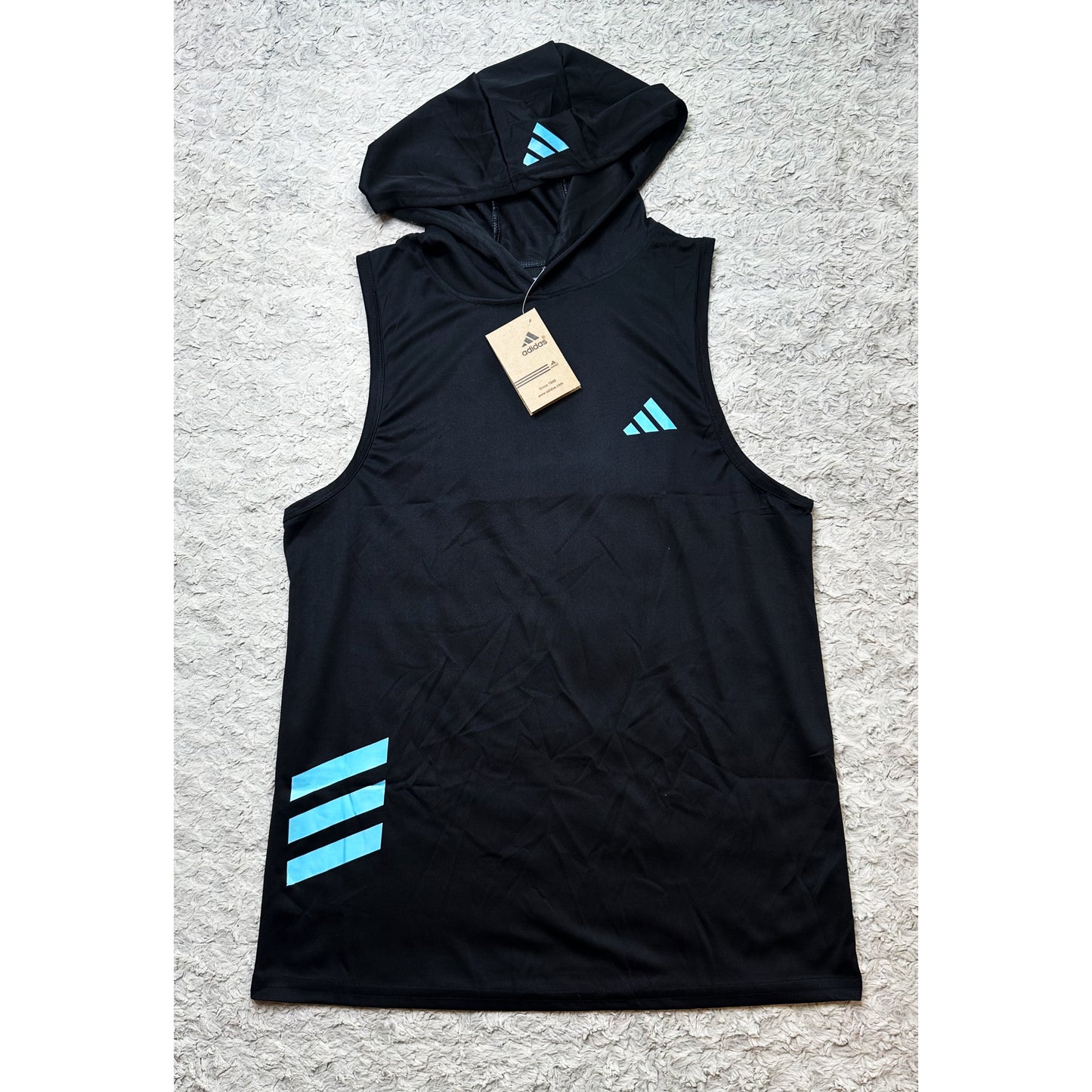 Adidas Men's Tech-Fit Sleeveless Hoodie | Moisture-Wicking Fabric