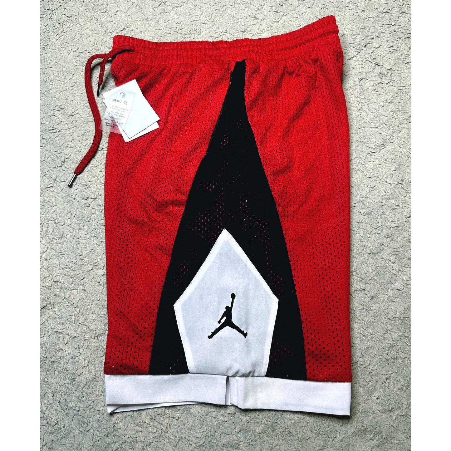 Jordan Legacy Mesh Shorts – Red/Black Edition