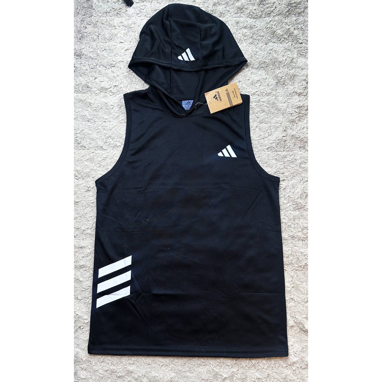 Adidas Men's Tech-Fit Sleeveless Hoodie | Moisture-Wicking Fabric