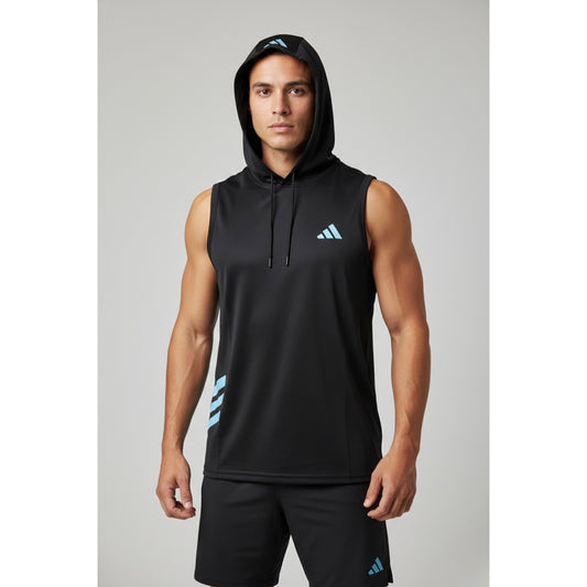 Adidas Men's Tech-Fit Sleeveless Hoodie | Moisture-Wicking Fabric
