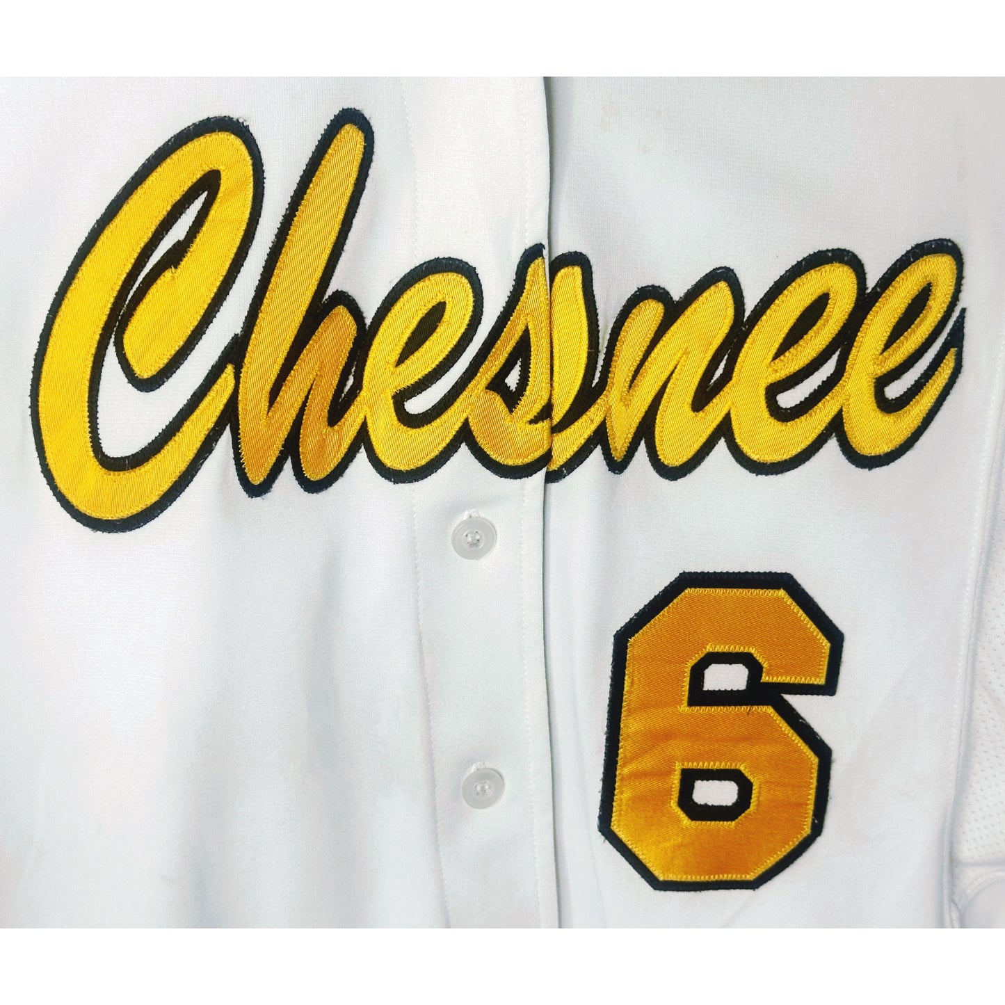 Nike Chesnee High School Baseball Jersey #6 - White/Gold - Size M